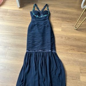 Wedding or prom dress beaded blue